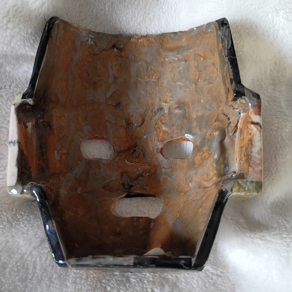 Multicolor Stone Mosaic Mask Mayan Abalon - Picture 3 of 7